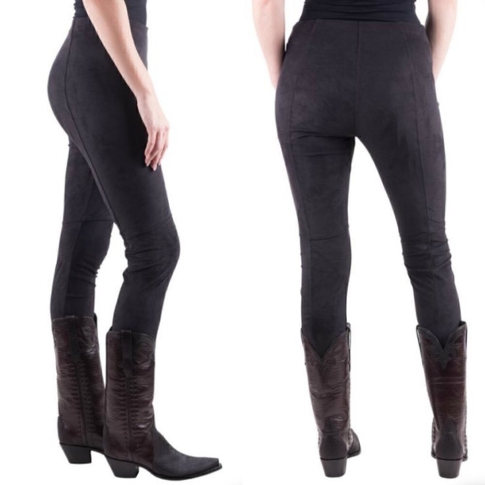 Lysse Faux Suede High-Rise Leggings Size Small